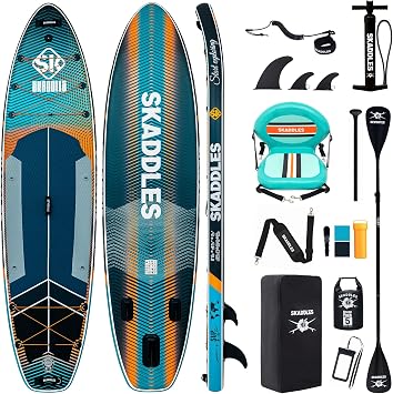 116 35" Inflatable Stand Up Paddle Board with Beginners SUP Accessories