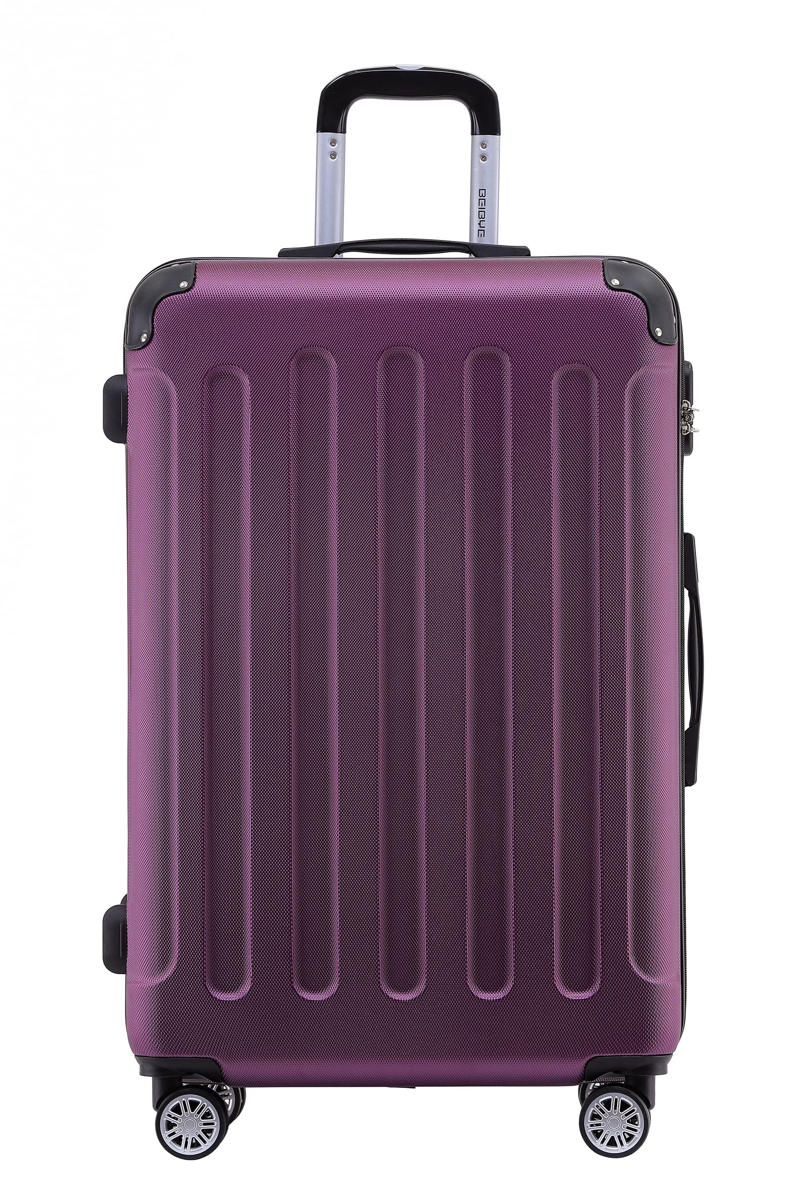 BEIBYE- Hartschalenkoffer Koffer Trolley Rollkoffer Reisekoffer Zahlenschloß 4 Zwilings-Rollen
