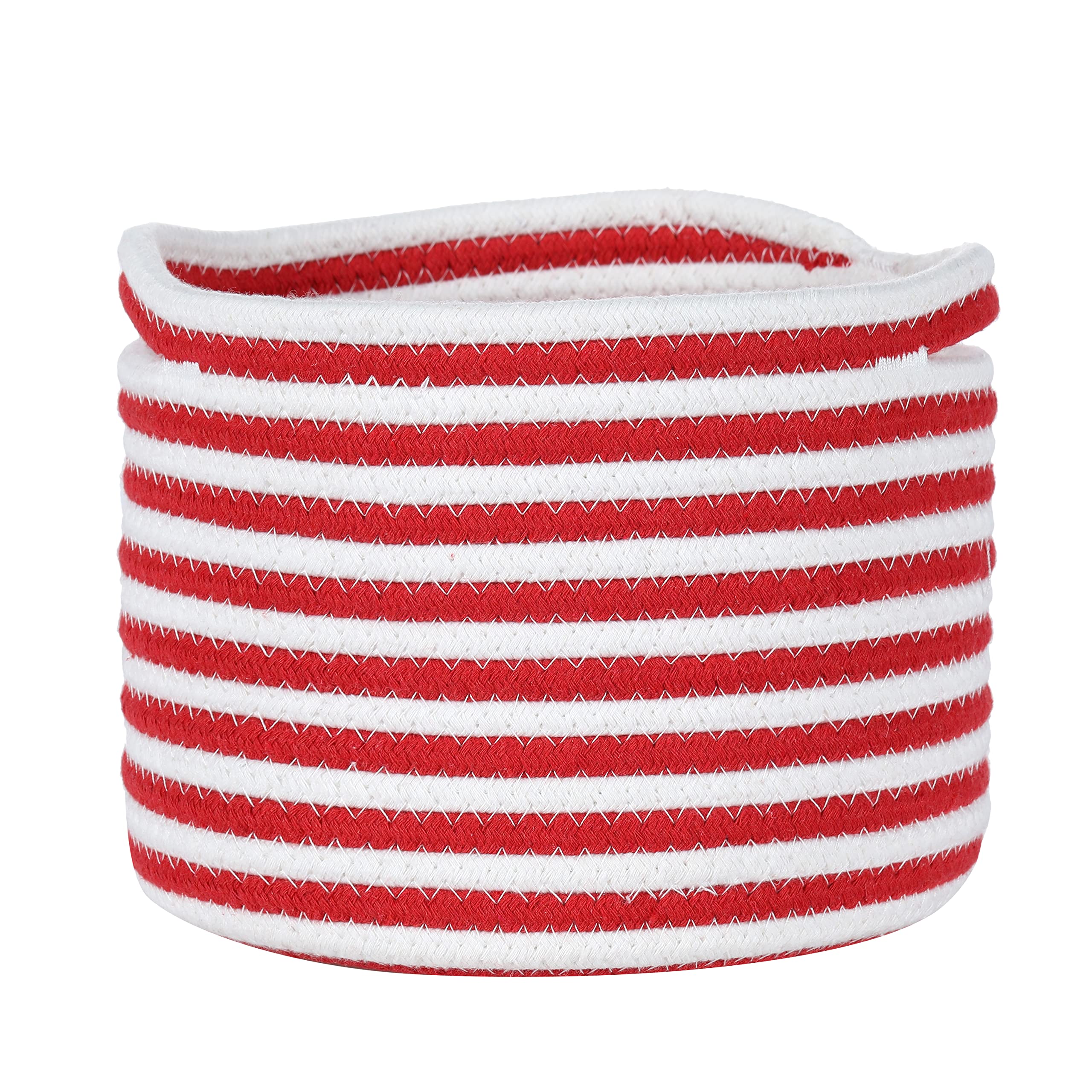 Midlee Candy Cane Rope Basket (Large)