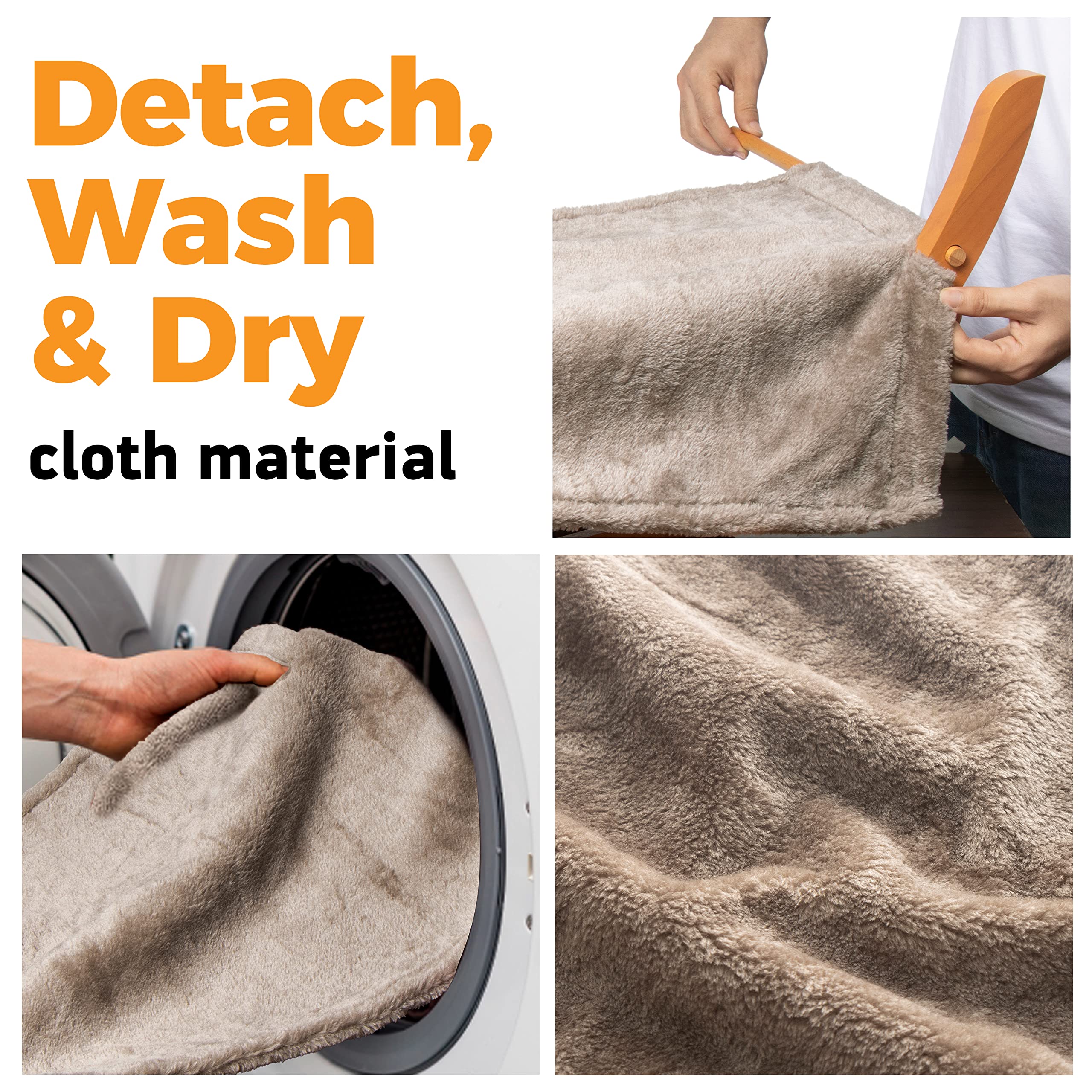 Vea pets Luxury Cat Hammock - Large Soft Plush Bed - Holds Small to Medium Size Cat or Toy Dog | Anti Sway | Attractive & Sturdy Perch | Easy to Assemble | Wood Construction (2023 Cat Hammock)