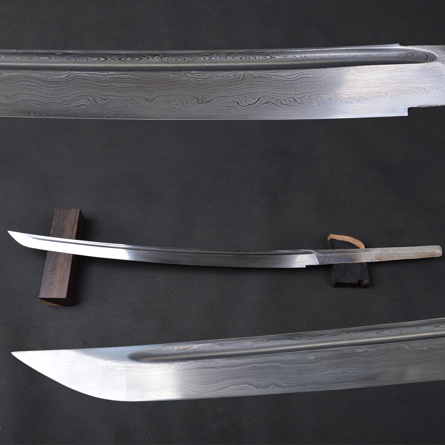 Folded Steel Samurai Wakizashi Sword 29 inch Shinogidukuri Without Handle saya