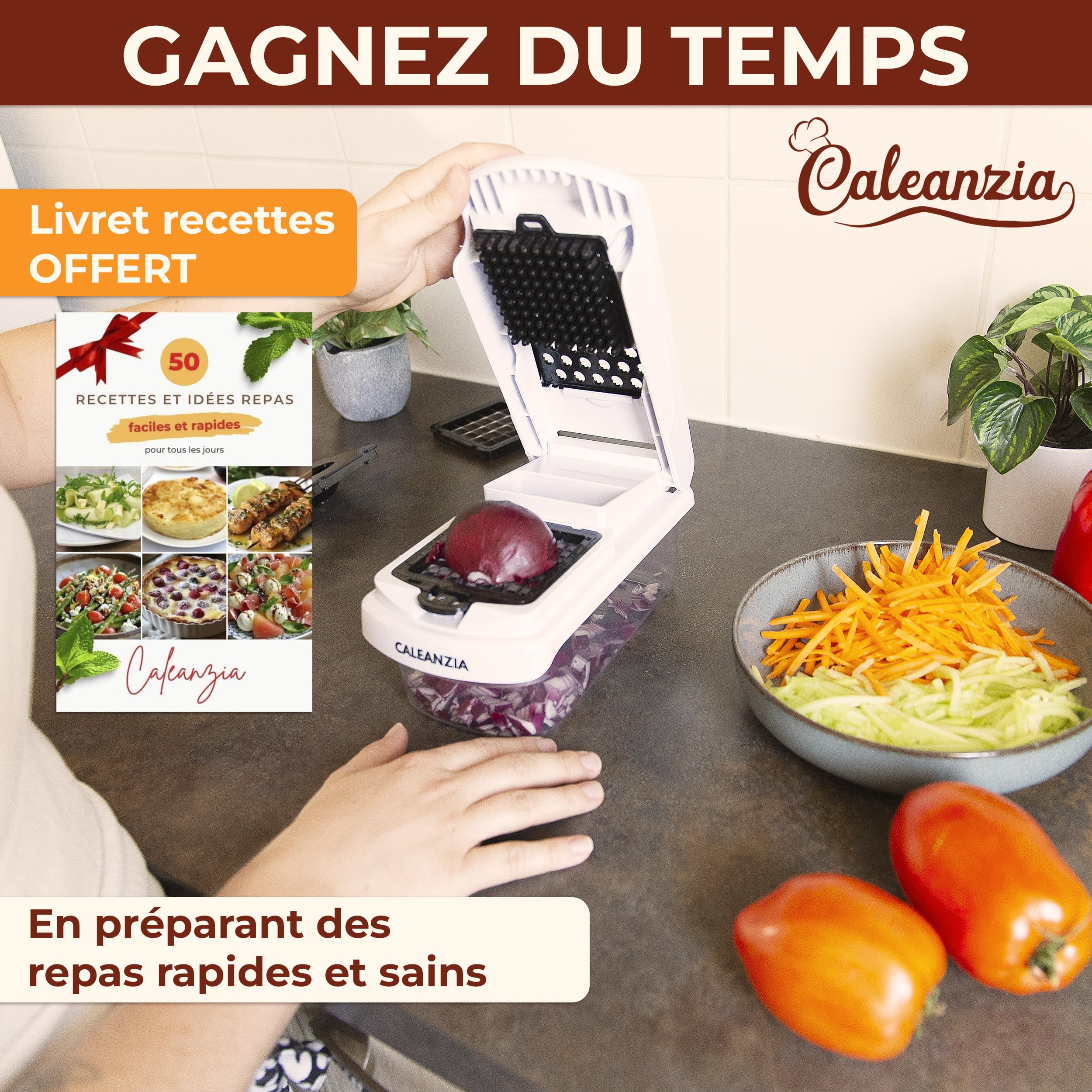Mandoline Cuisine Multifonctions,Mandoline Professionnelle Cuisine - Trancheur de Légumes Manuel,Decoupe Legumes,Cube Oignon Carotte,Tomates - Rapeuse Legume,Coupe Legumes Multifonctions