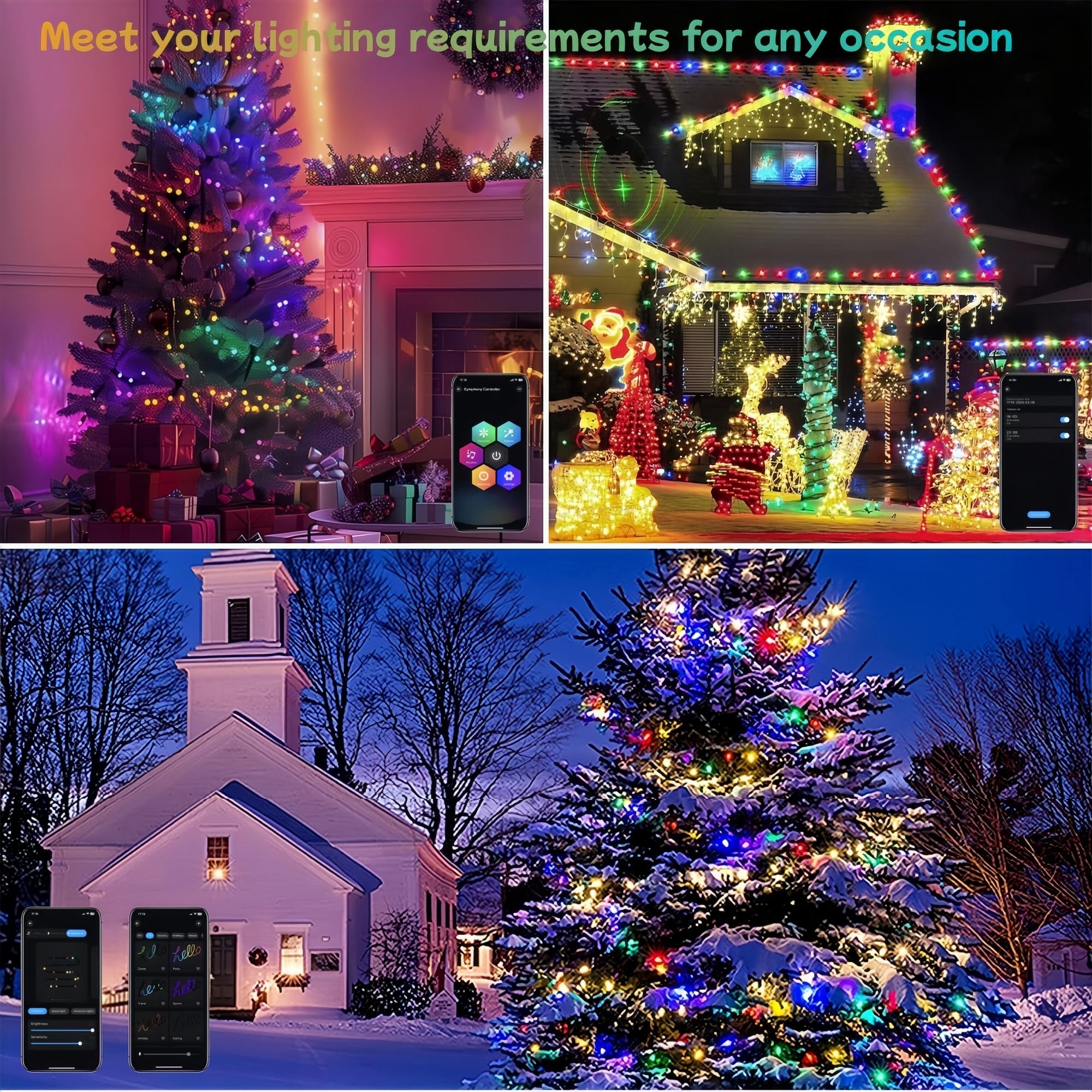 5 m RGB LED Fairy Lights Indoor & Outdoor, USB Operation, App & Remote Control, Music Sync, Timer, IP65 Waterproof - Image 2