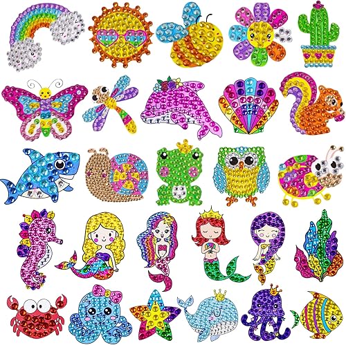 Arte de diamantes para niños, artes y manualidades, kits de pintura de diamantes para niños y niñas, kits de pintura de diamantes para niños, ideas