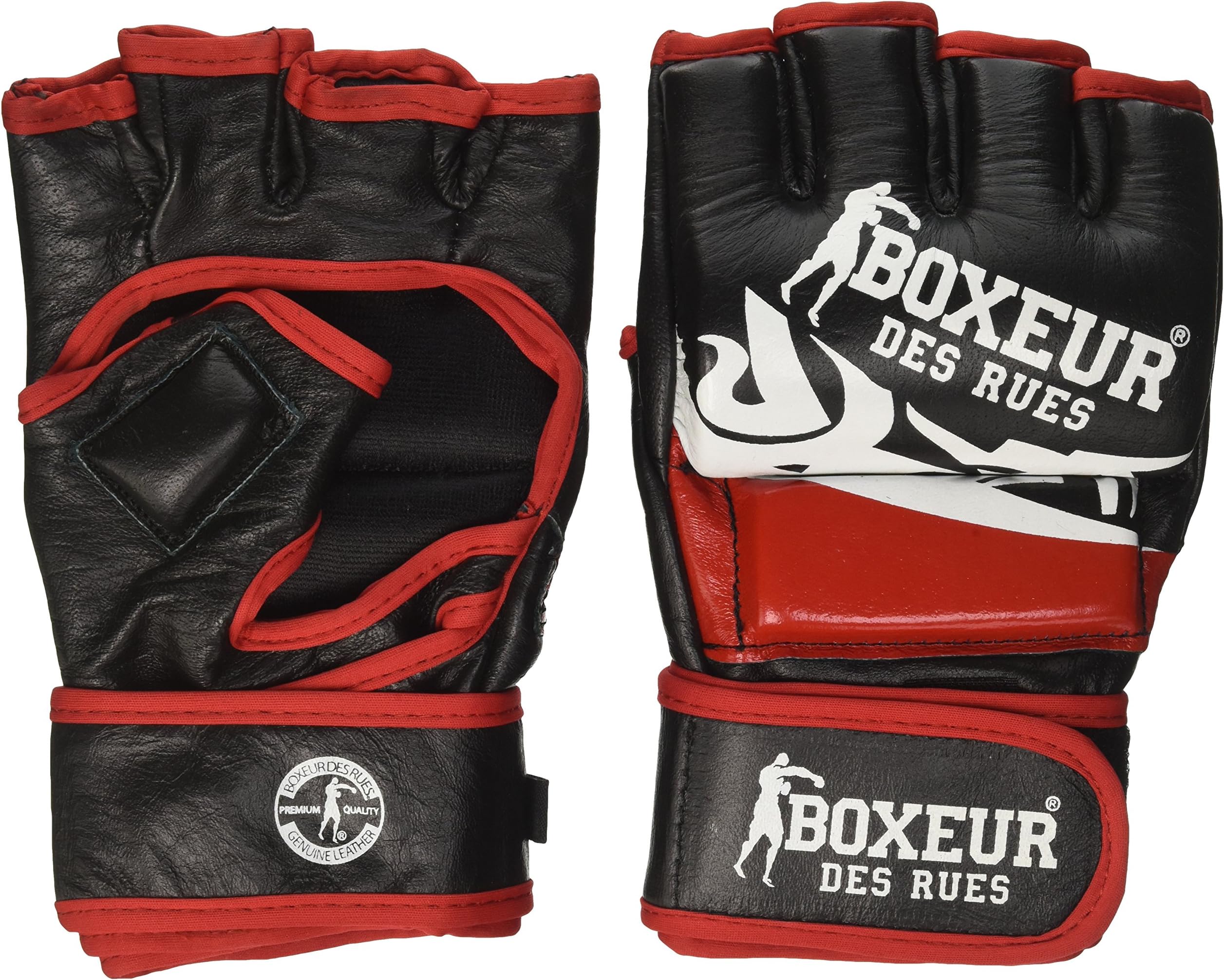 Boxeur des Rues Unisex's Fight Activewear Series MMA Gloves, Red, Medium