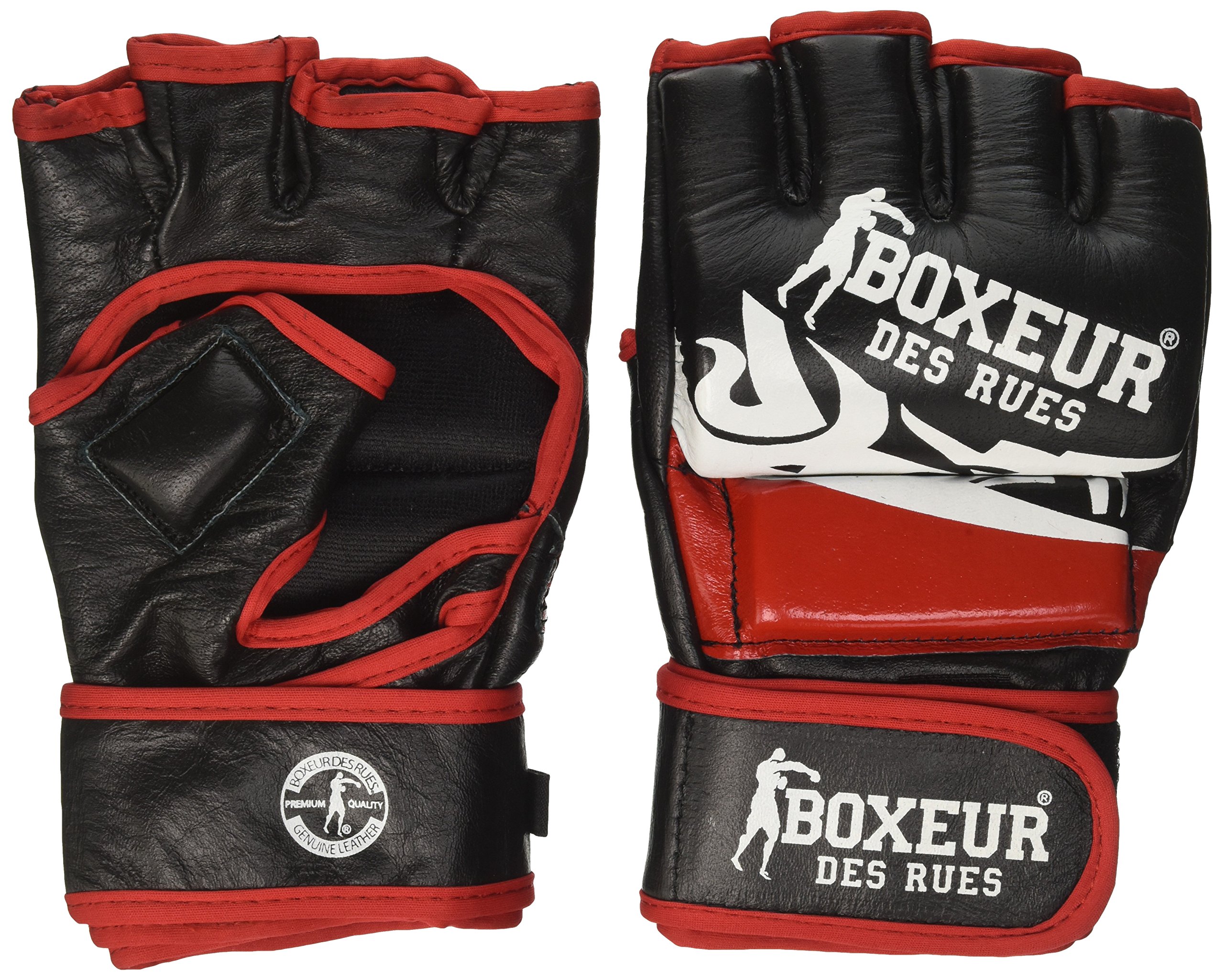 Boxeur des Rues Unisex's Fight Activewear Series MMA Gloves, Red, Medium