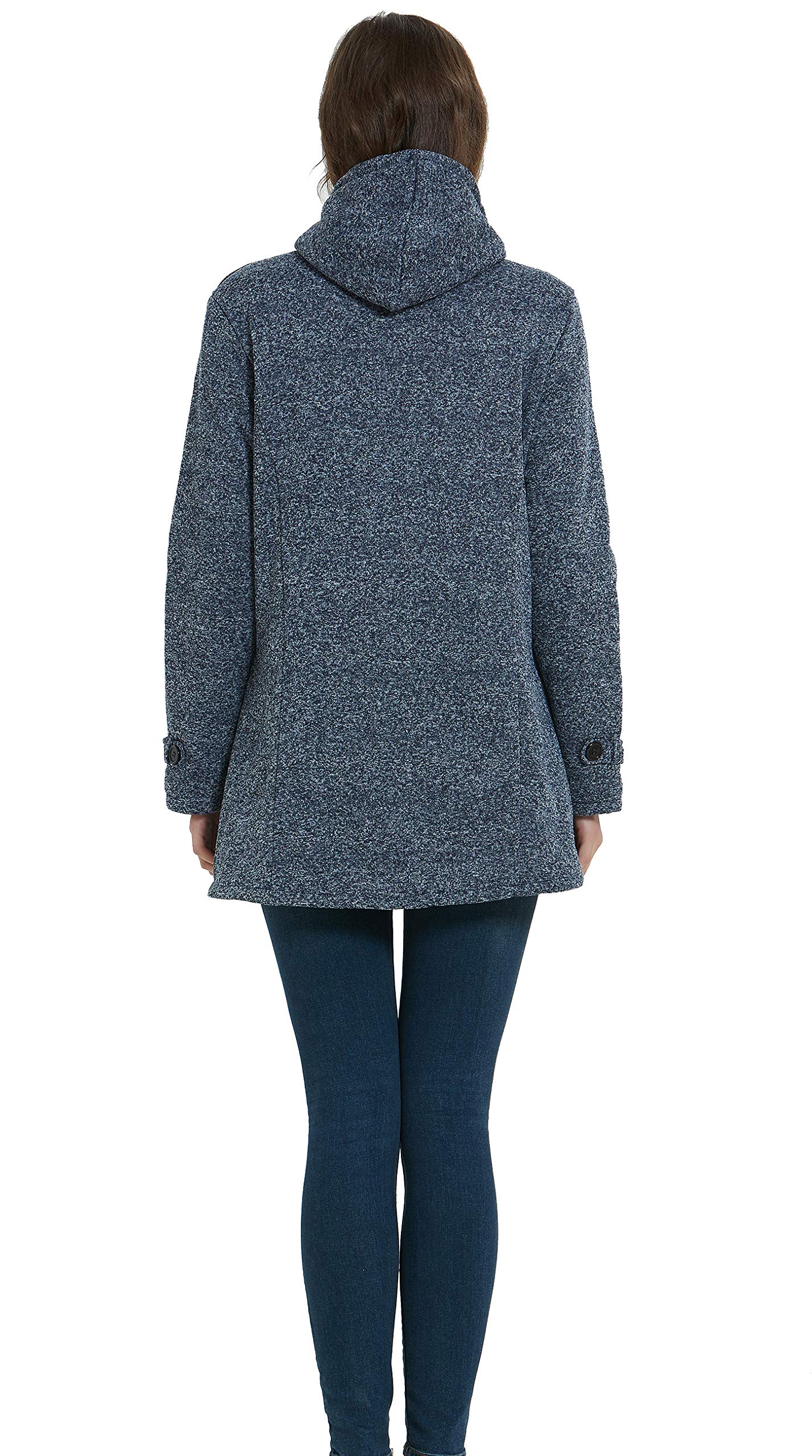 Sweaters For Women Wool Blended Classic Pea Coat Jacket Wedge