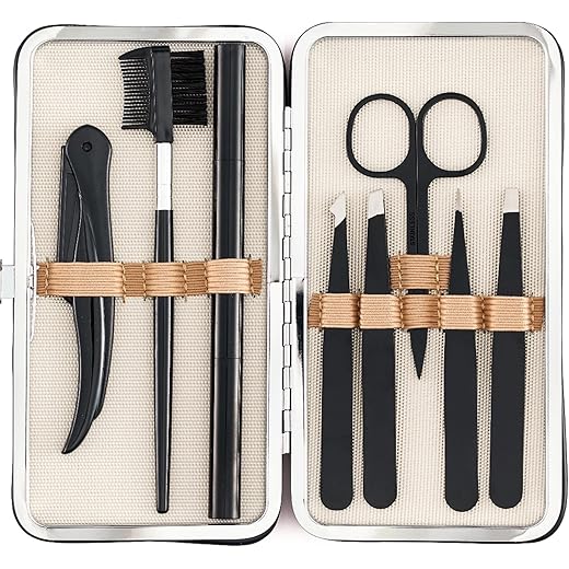 Beaut Secrets 8 Pcs Eyebrow Tweezers Kit