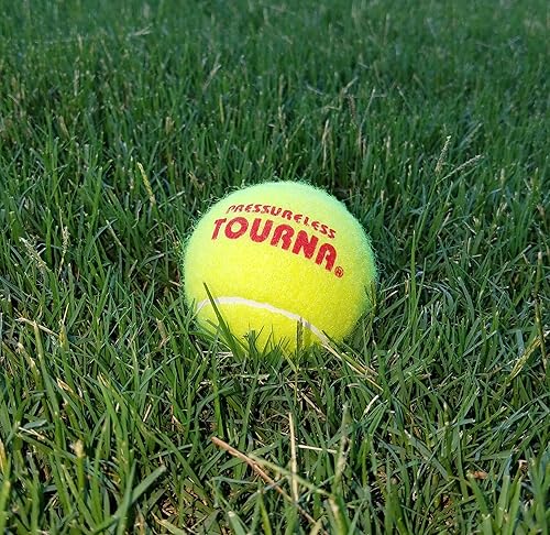 Miniatura 4 de Tourna Pelota de tenis sin presión, 60 unidades (paquete de 1), color amarillo y ballport 75, pelota de tenis resistente, color negro