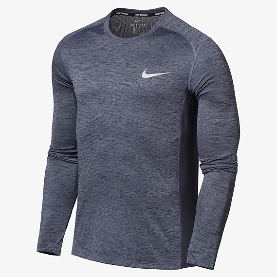 Amazon ナイキ Nike 18 19 ドライ マイラー ロングスリーブ トップス メンズ 長袖 Tシャツ プラクティスシャツ バスケ スポーツ ティーシャツ グレー 日本 サイズ L 胸囲100 105cm 並行輸入品 コンプレッショントップス 通販