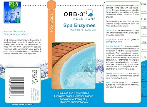 Miniatura 8 de botella de enzimas para spa, Amarillo translúcido