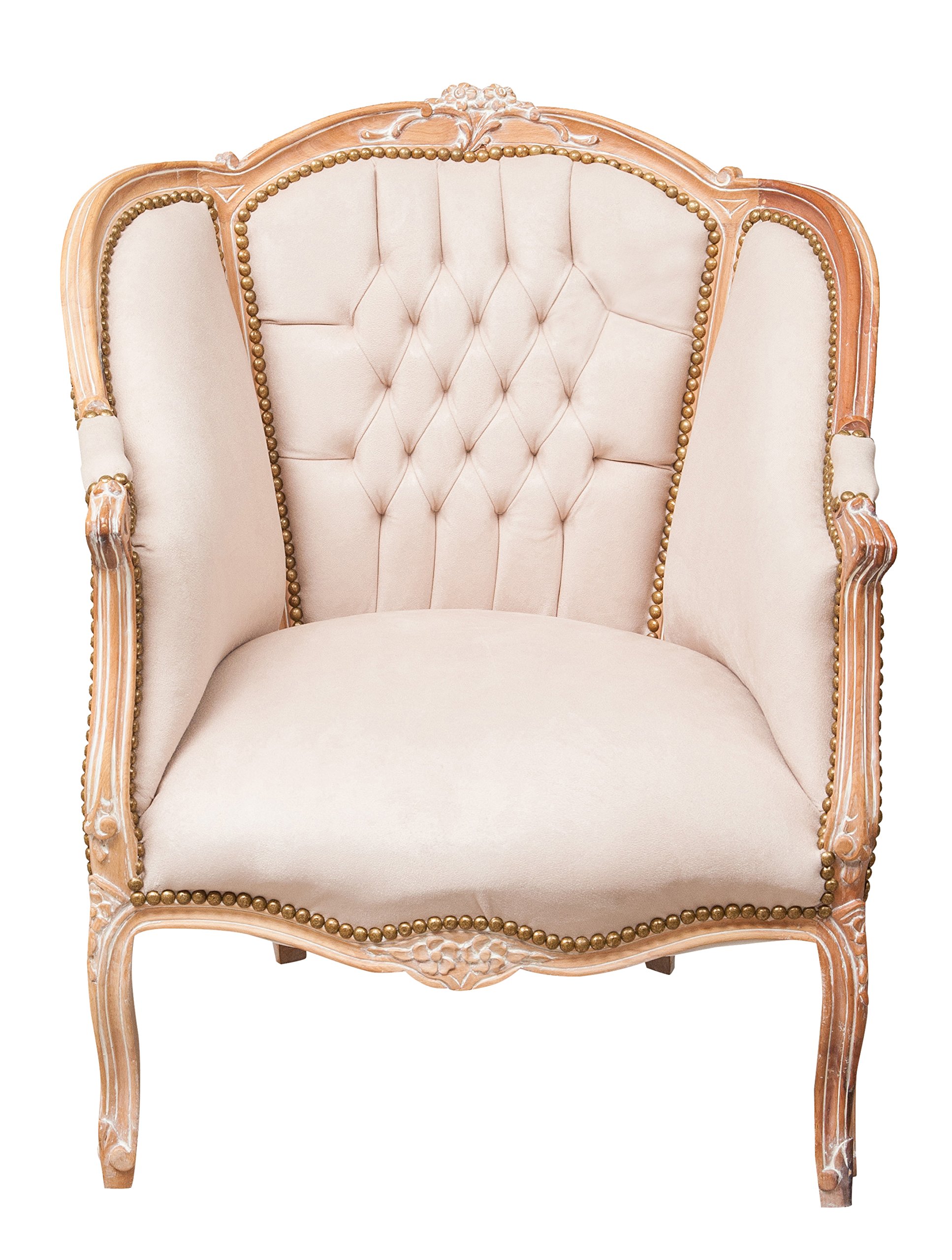 Fauteuil trône de style Louis XVI en bois massif de hêtre