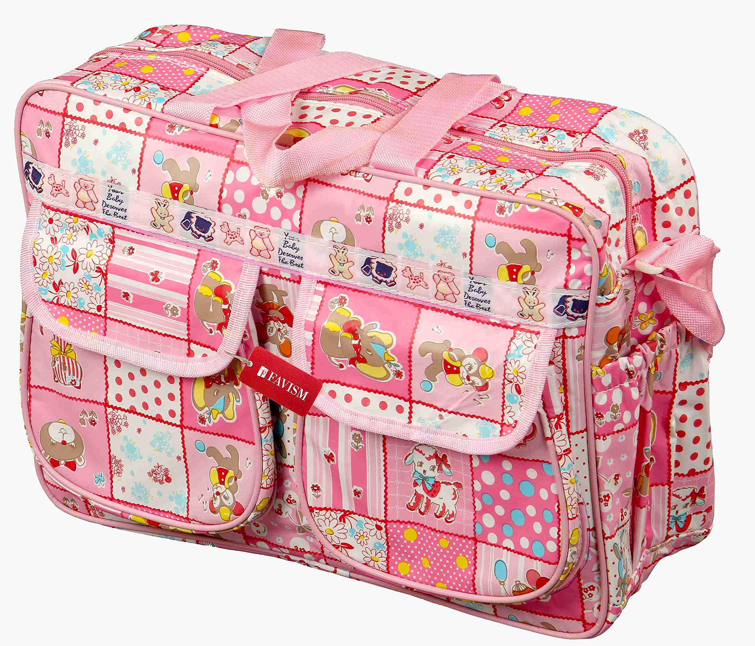 FAVISM Diaper Bag for Mother or Baby Multi Purpous Accessories Bag - Pink (Unisex)-image-26