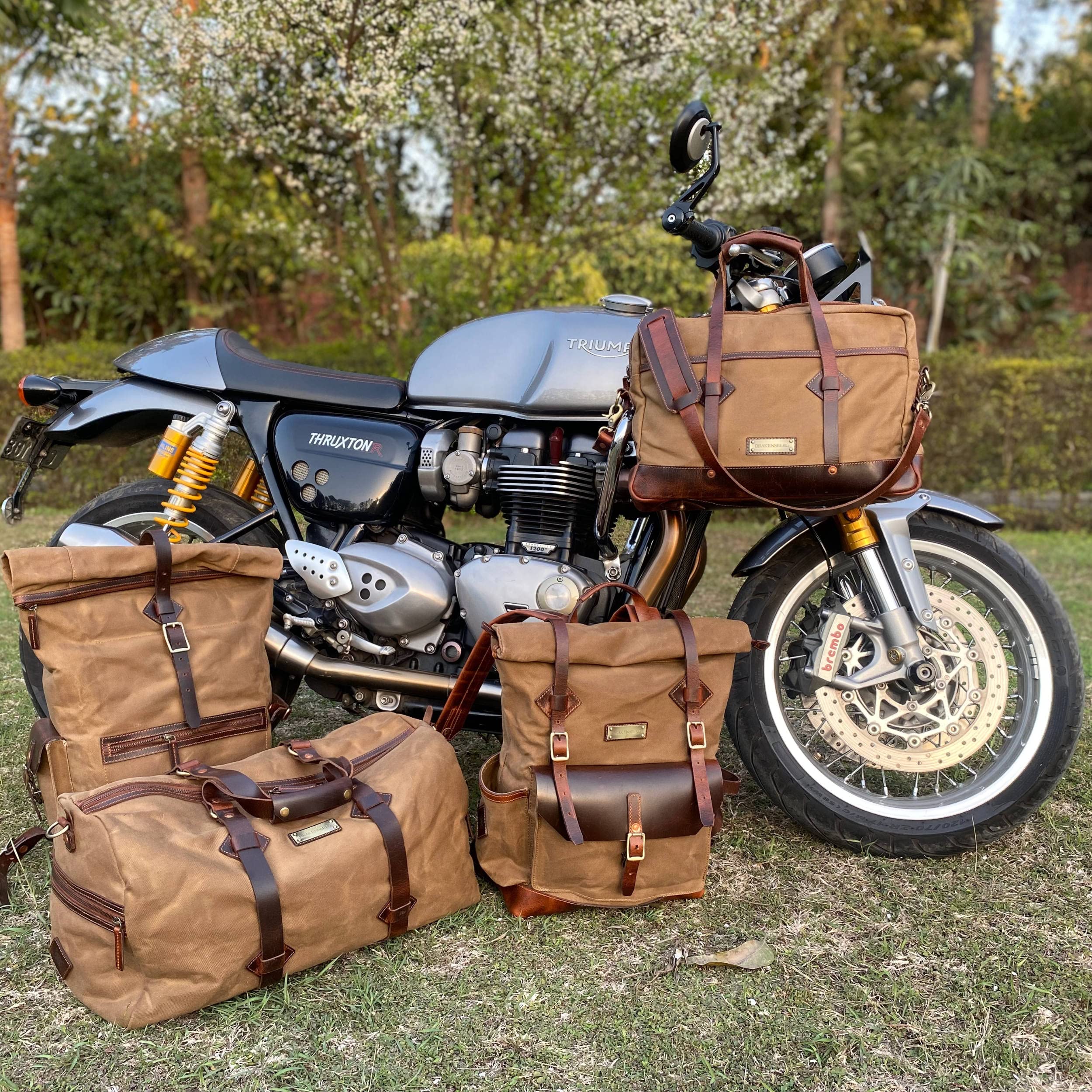 DRAKENSBERG Wachs-Canvas Leder Weekender 'Cody' (54cm) Wasserabweisende Reisetasche, Herren, Damen, Vintage | 50L, Wald-Grün, DR00620