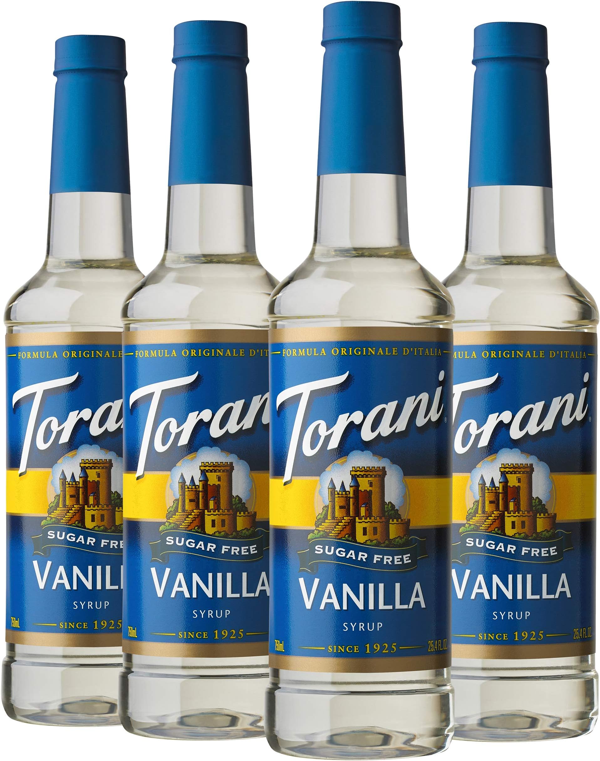 Torani Sugar Free Syrup, Vanilla, 25.4 Ounce (Pack of 4) by Torani