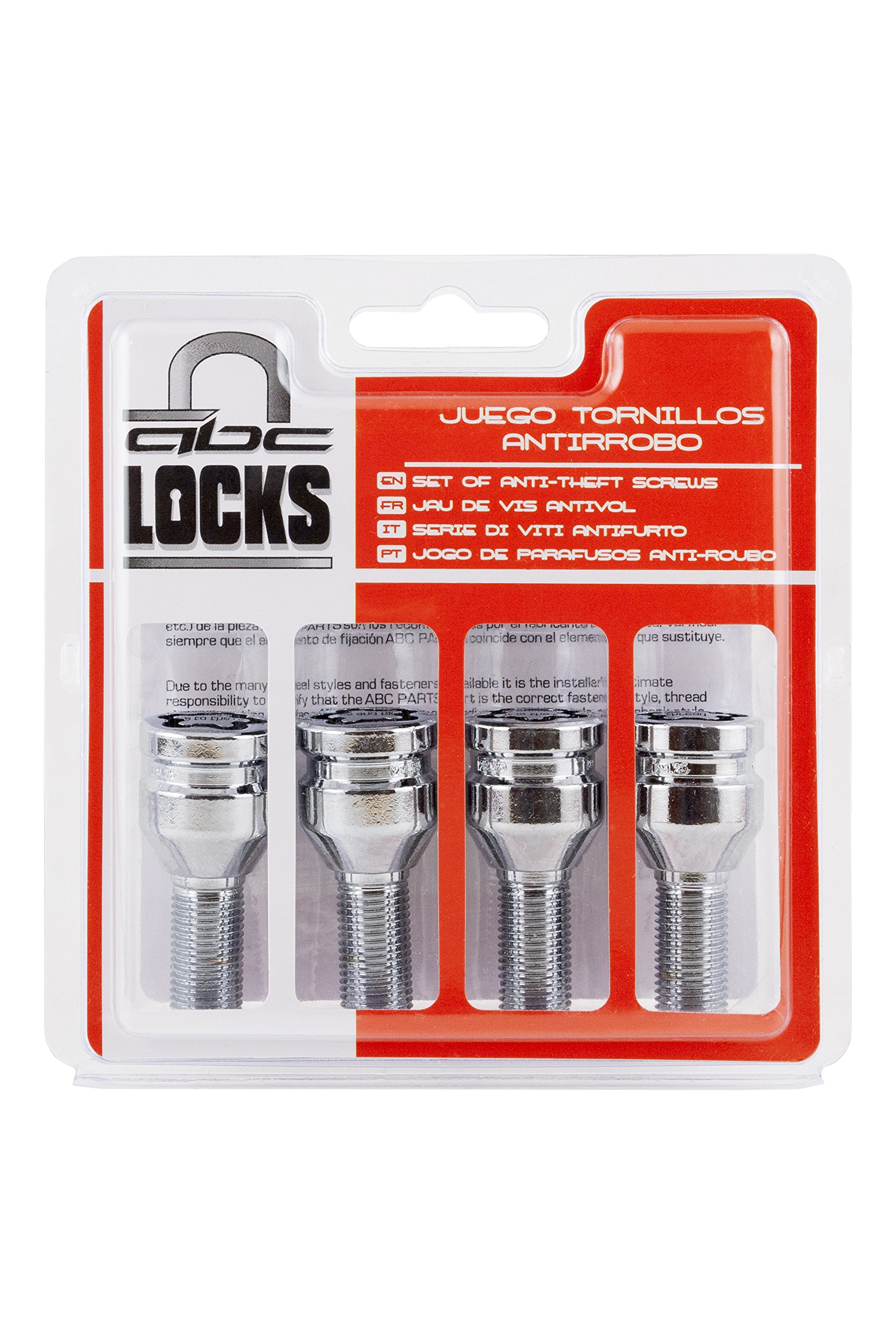 ABC Locks BC Corona TOR9940 Bulloni Antifurto Ruote Auto M12 x 1,25 L 24 mm 17
