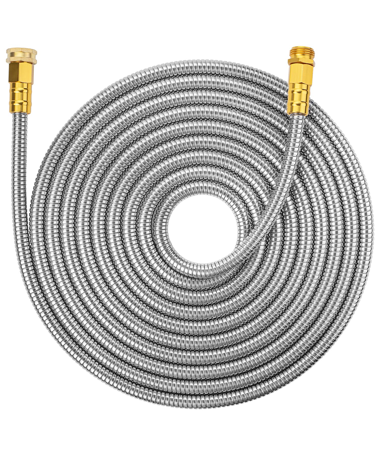 UNCO 25ft Stainless Steel No Kink Metal Garden Hose