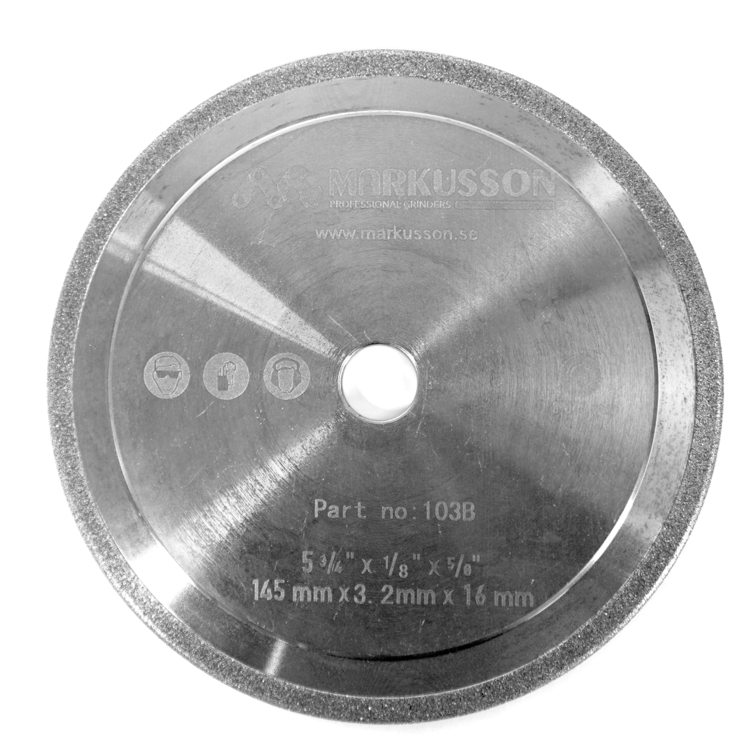 Markusson CBN Schleifscheibe 3,2mm für Kettenschärfgerät Robo Jolly RJ12 145x3,2x16mm