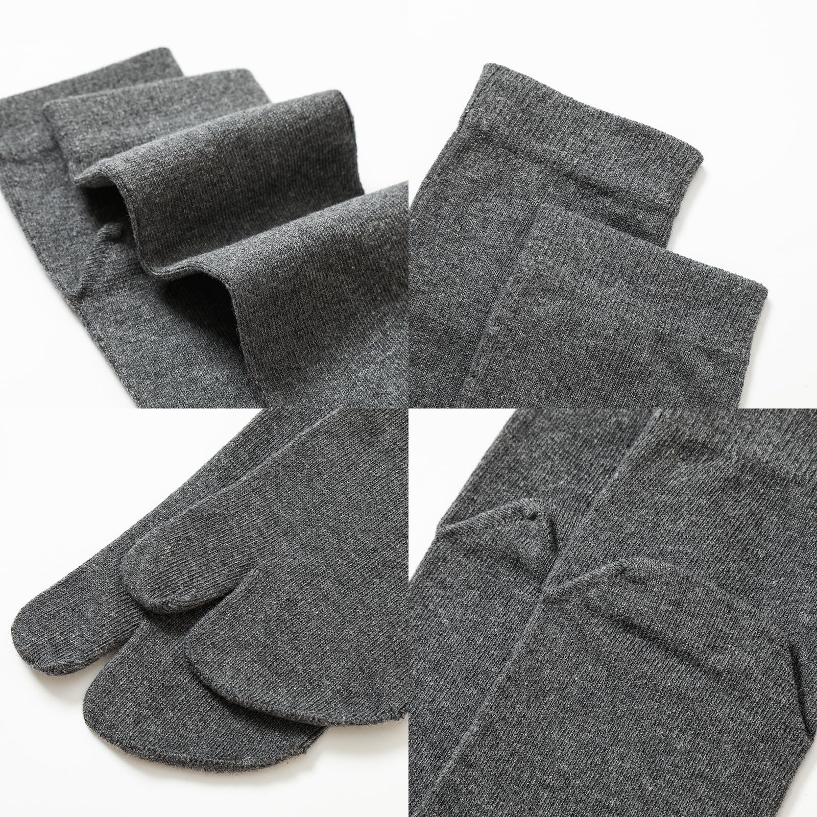 Tabi - Calcetines tobilleros de algodón con dos dedos para hombre, para correr, 6 pares, Multicolor, 6-10
