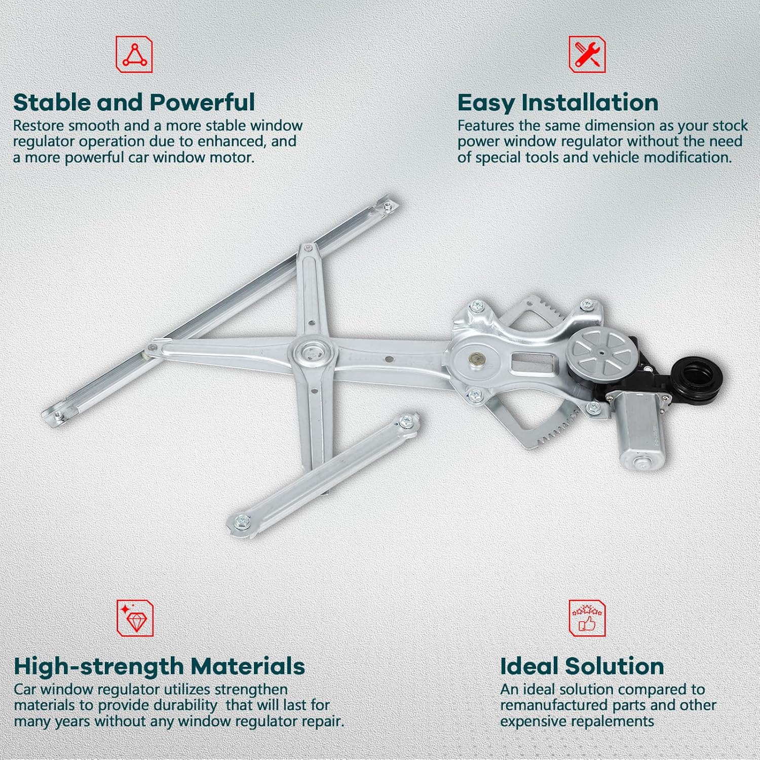 FINDAUTO 748-179 Front Right Passenger Side Power Window Regulator with Motor Assembly Compatible for 2004-2006 for Scion xA,2006-2013 for Toyota RAV4