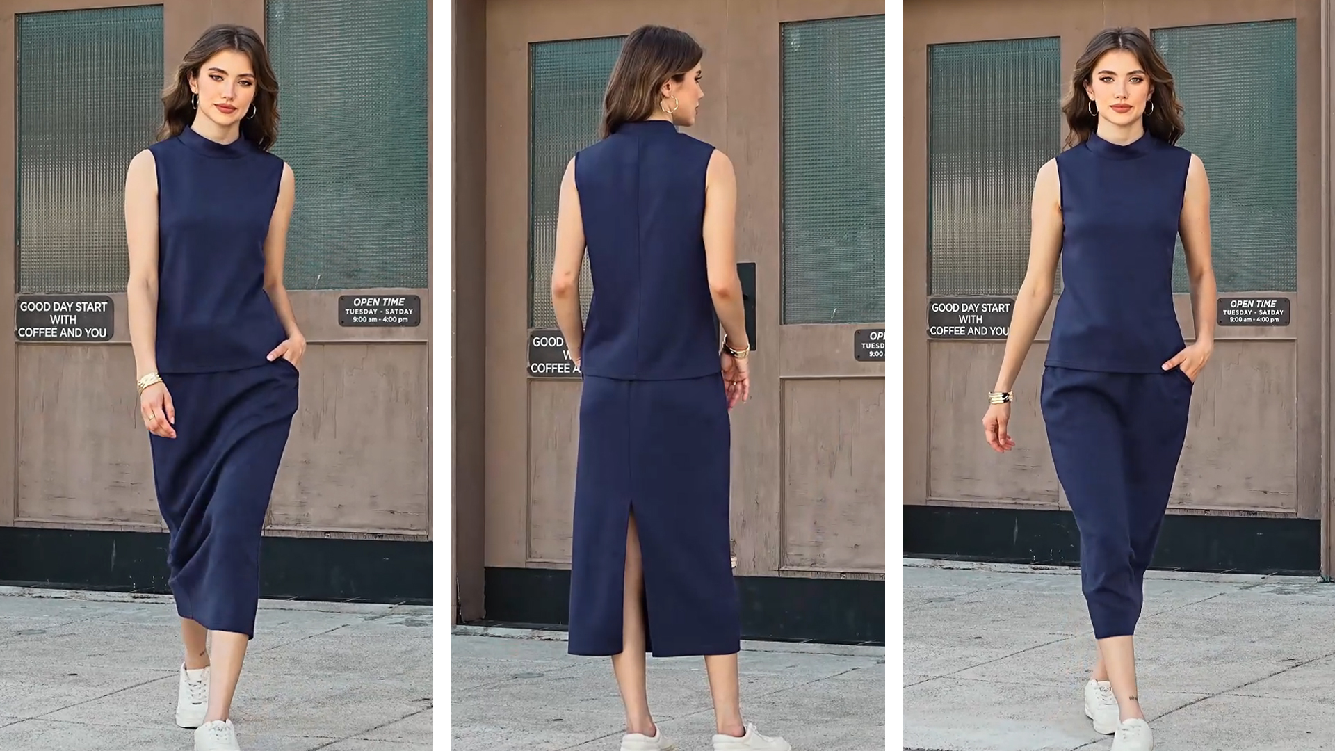 Amazon.com: Casly Lamiit Two Piece Sets for Women Sleeveless Mock