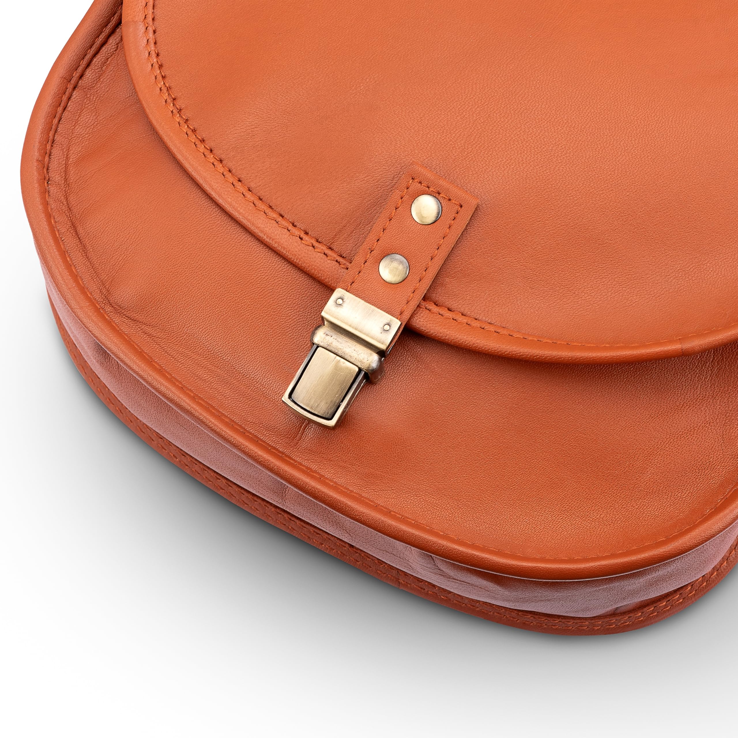 URBAN LEATHER Bolso Bandolera Vintage De Cuero Para Mujer, Bolso De Viaje Marrón Estilo Sillín Hecho A Mano