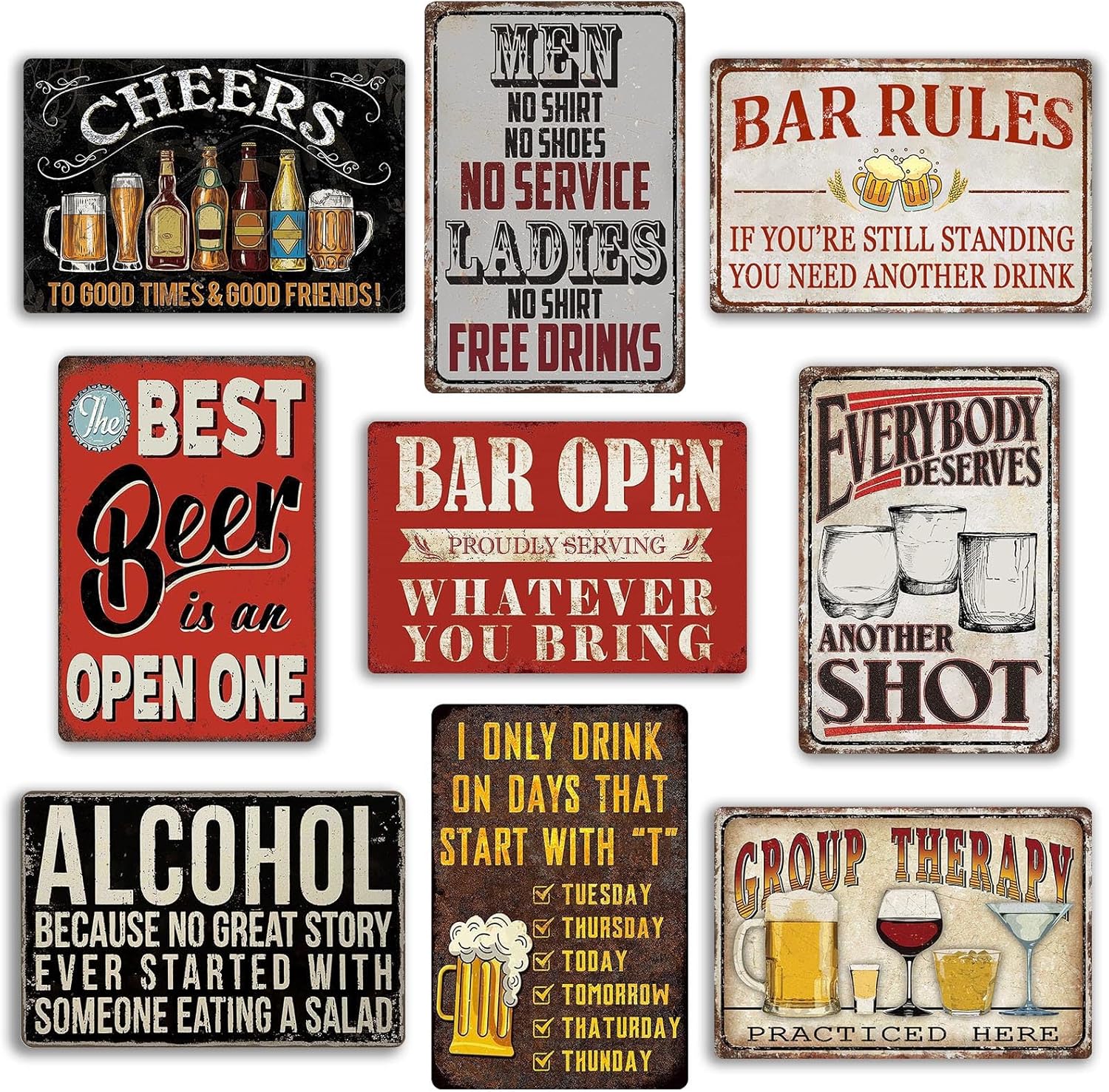 Funny Bar Signs For Home Bar Decor Bar Metal Tin Signs