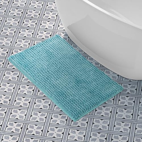 Miniatura 12 de Laura Ashley Tapete de baño de felpilla con mantequilla, absorbente, lanudo y antideslizante, alfombra de felpa para bañera y fregadero, 2 piezas