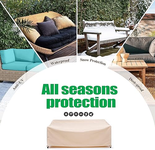 Miniatura 8 de F&J Outdoors Fundas impermeables para sofá de 3 plazas, resistentes a los rayos UV, 82 pulgadas de ancho x 39 pulgadas de profundidad x 36 pulgadas