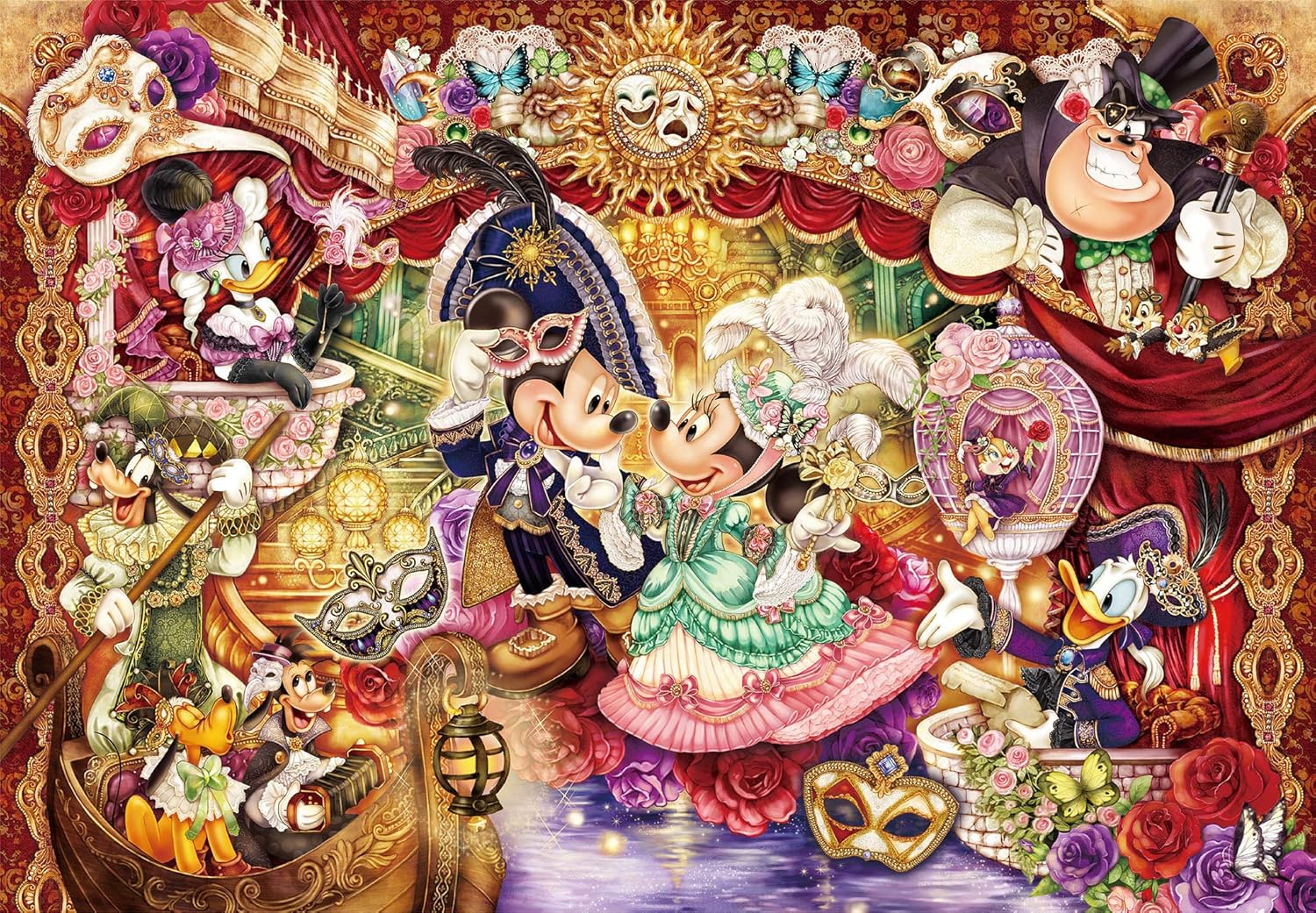 Tenyo Invitation [Pure White] to The 1000 Piece Jigsaw Puzzle Disney Splendid Masquerade (51 × 73.5cm)