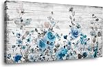 Canvas Wall Art Abstract Art Paintings Blue Fantasy Colorful Graffiti sur Blanc Fond Moderne Artwork mur Décor pour Salon Chambre Cuisine