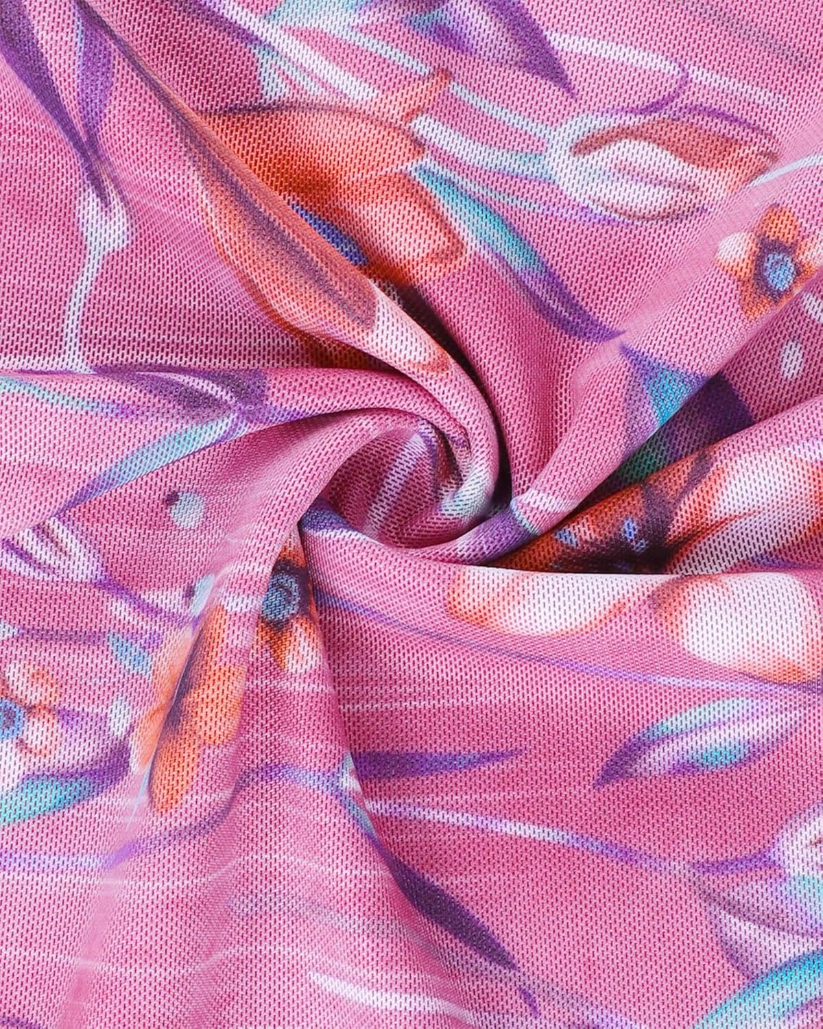 Timeson Women's Short Sleeve V Neck Blouses Shirts Floral Double Layers Mesh Tunics Tops - Image 5