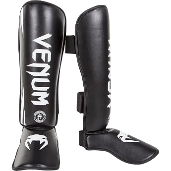 Venum Challenger Stand Up Shin Guards - Black - Large