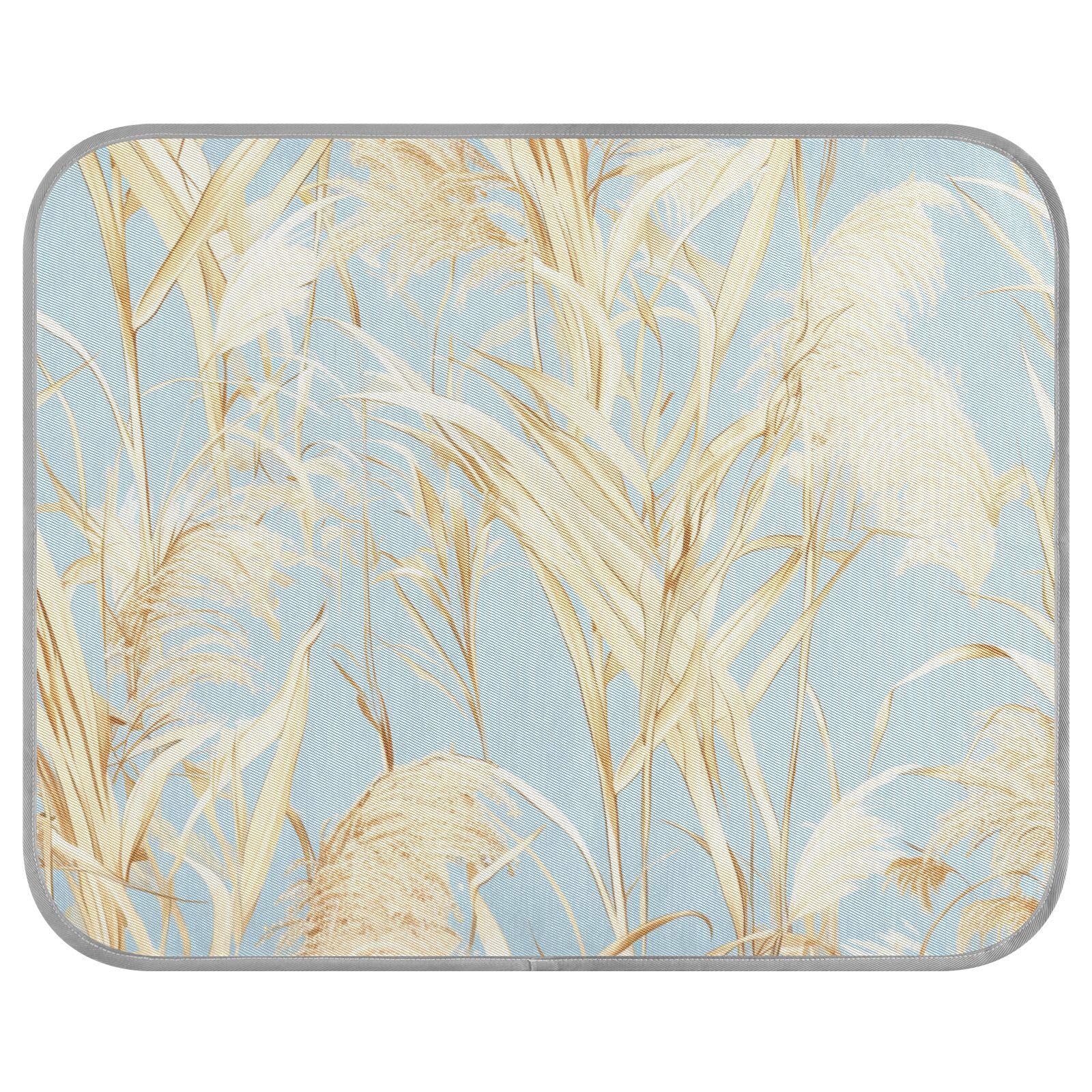 Golden Pampas Grass Light Blue Watercolor Style Summer Cooling Dog beds Self Cooling cat Blankets for Indoor Cats for Cat's Travel tapete enfriador para Perros S