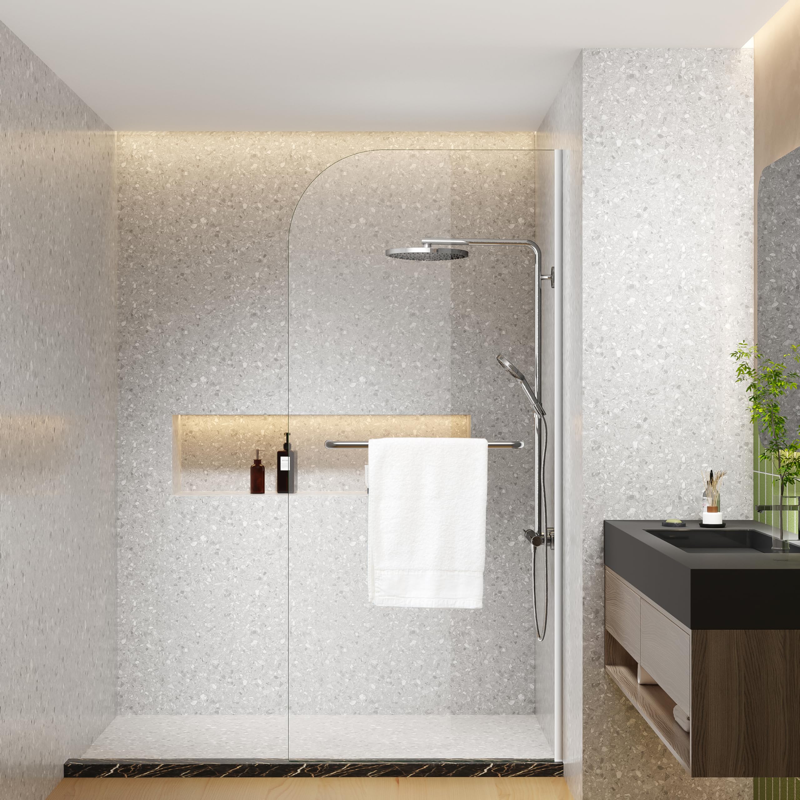 Photo 1 of Dimaris Frameless Shower Door, 30" W x 76" H Chrome
