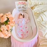 Mama Cheetah Couverture bébé, 0.5 TOG Sac de couchage en coton biologique, Transition Swaddle Sack avec 2-Way Zipper, jeune fille garçon, XXL (24 à 48 mois)