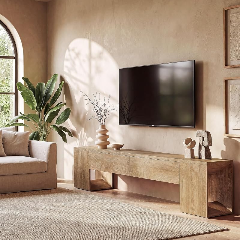 Tribesigns 86" Extra-Long TV Stand for TVs up to 90 Inch, Media TV Console image 3