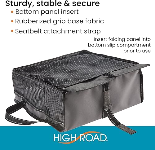 Miniatura 9 de High Road SeatStash - Organizador de asiento delantero para conductor y oficina con soporte para pañuelos y compartimentos multiusos divididos