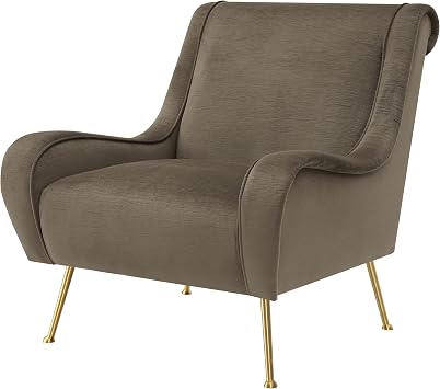 Coaster Home Furnishings Ricci Upholstered Saddle Arms Accent Chair Truffle and Gold