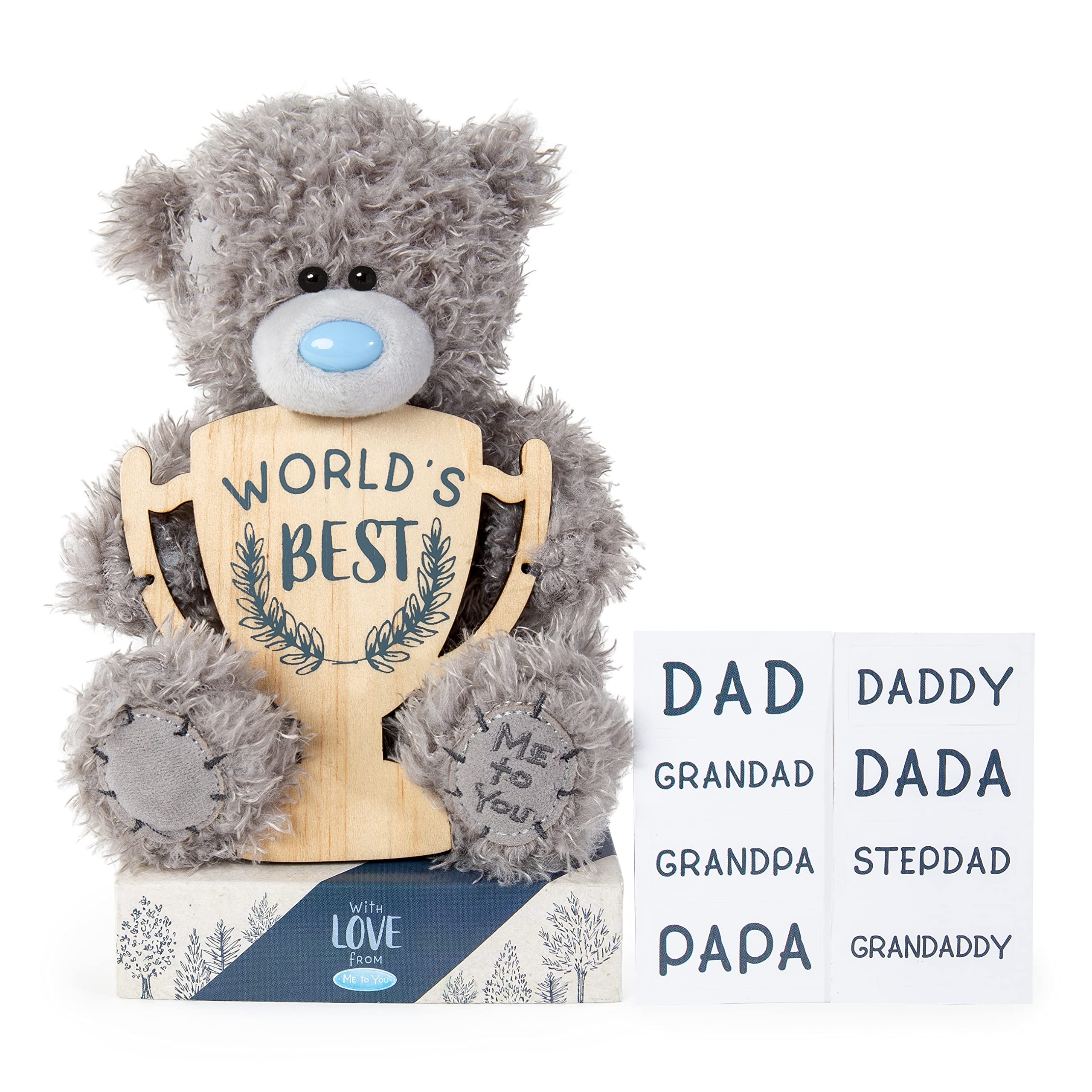 Me To You Father's Day plush bear with personalised trophy, Multicolor (FP701017)