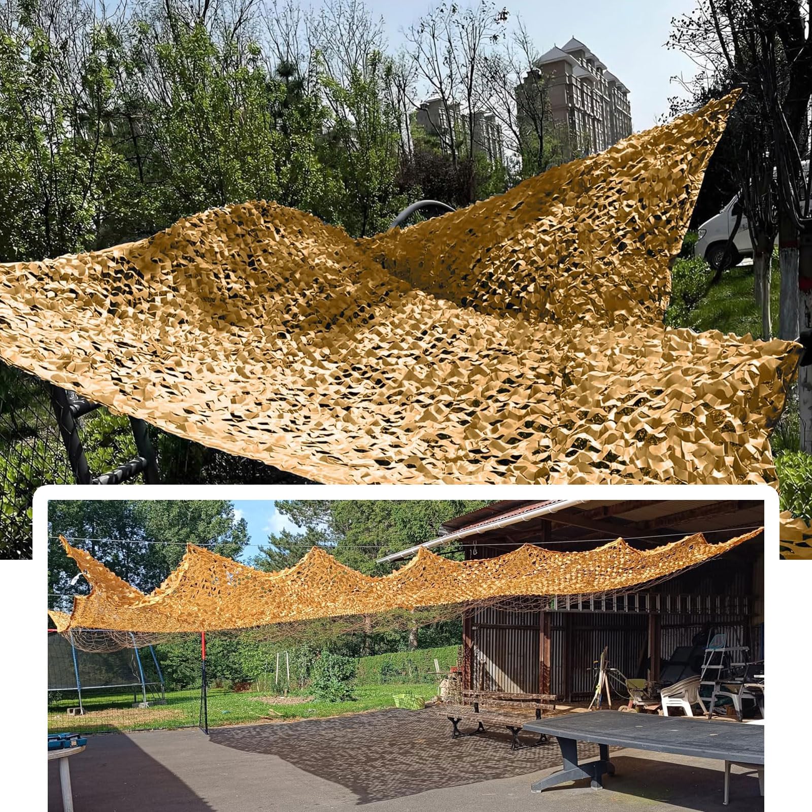 Generisch Tarnnetz Jagd Camouflage Netz Tarnung Net | Oxford-Gewebe, Luftdurchlässig, Sichtschutz Netz Garten, für Terrasse Pergola Jagd Airsoft Deko