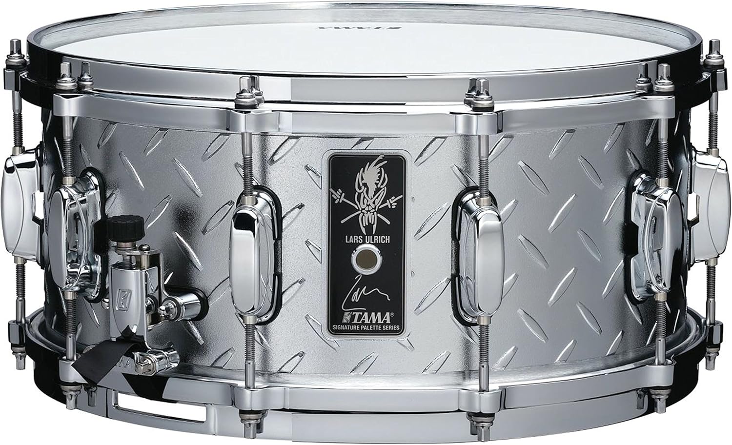 Tama Lars Ulrich Signature Snare Drum - 6.5 x 14-inch - Diamond-plated Steel