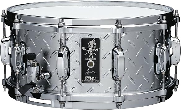 Tama Lars Ulrich Signature Snare Drum - 6.5 x 14-inch - Diamond-plated Steel