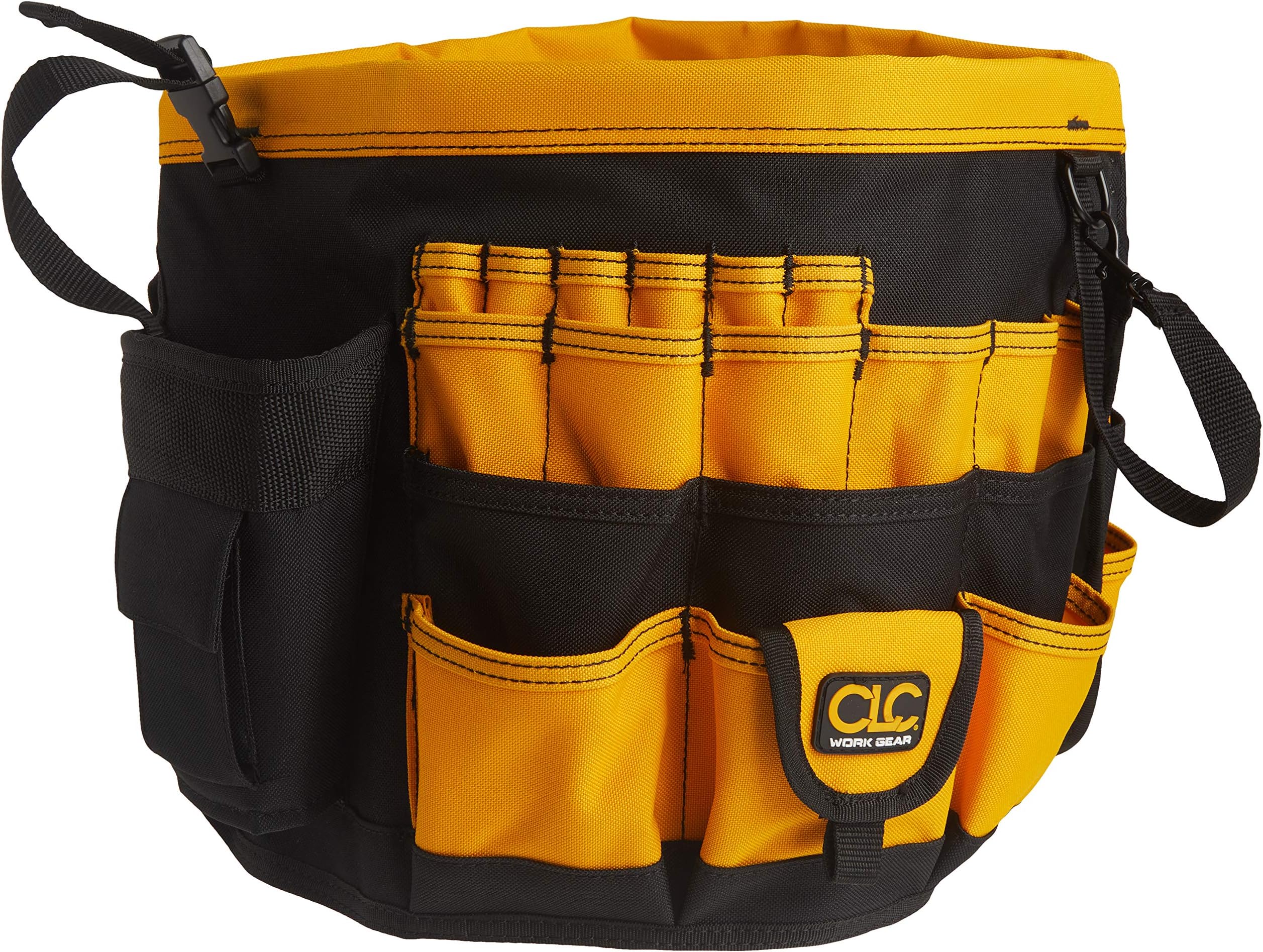 Custom Leathercraft4122 In & Out Bucket, 61 Pocket, Black/Yellow