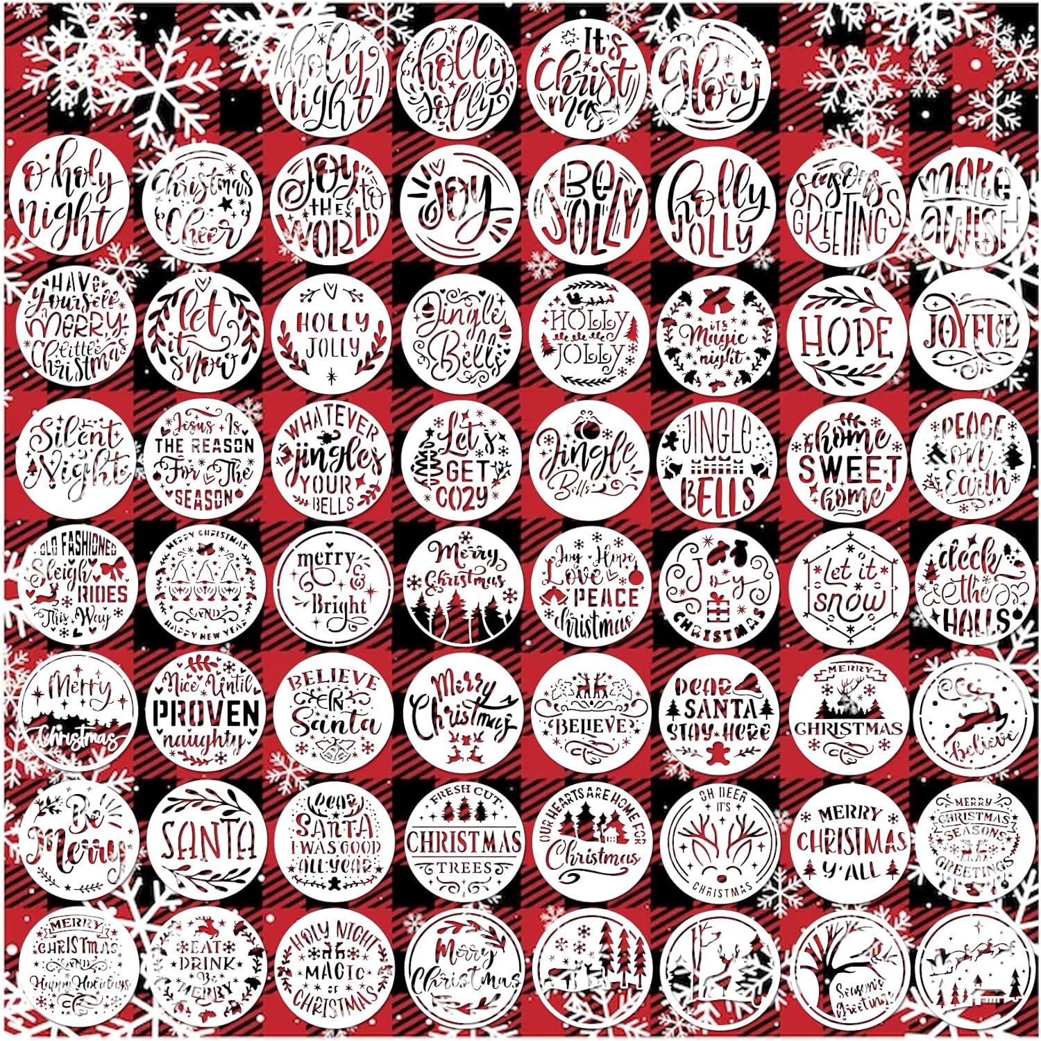 Plantillas pequeñas de 3 pulgadas para pintar sobre madera, paredes, tarjetas, roca, portavasos, plantillas reutilizables para decoración de madera,