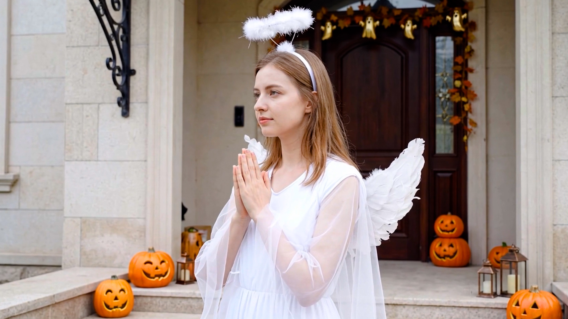 angel costume white dress Xaatren Women with Wings and Headband, One Size fabric-restocking One-Shoulder Tight Long Prom standing out among other Size:FR 34