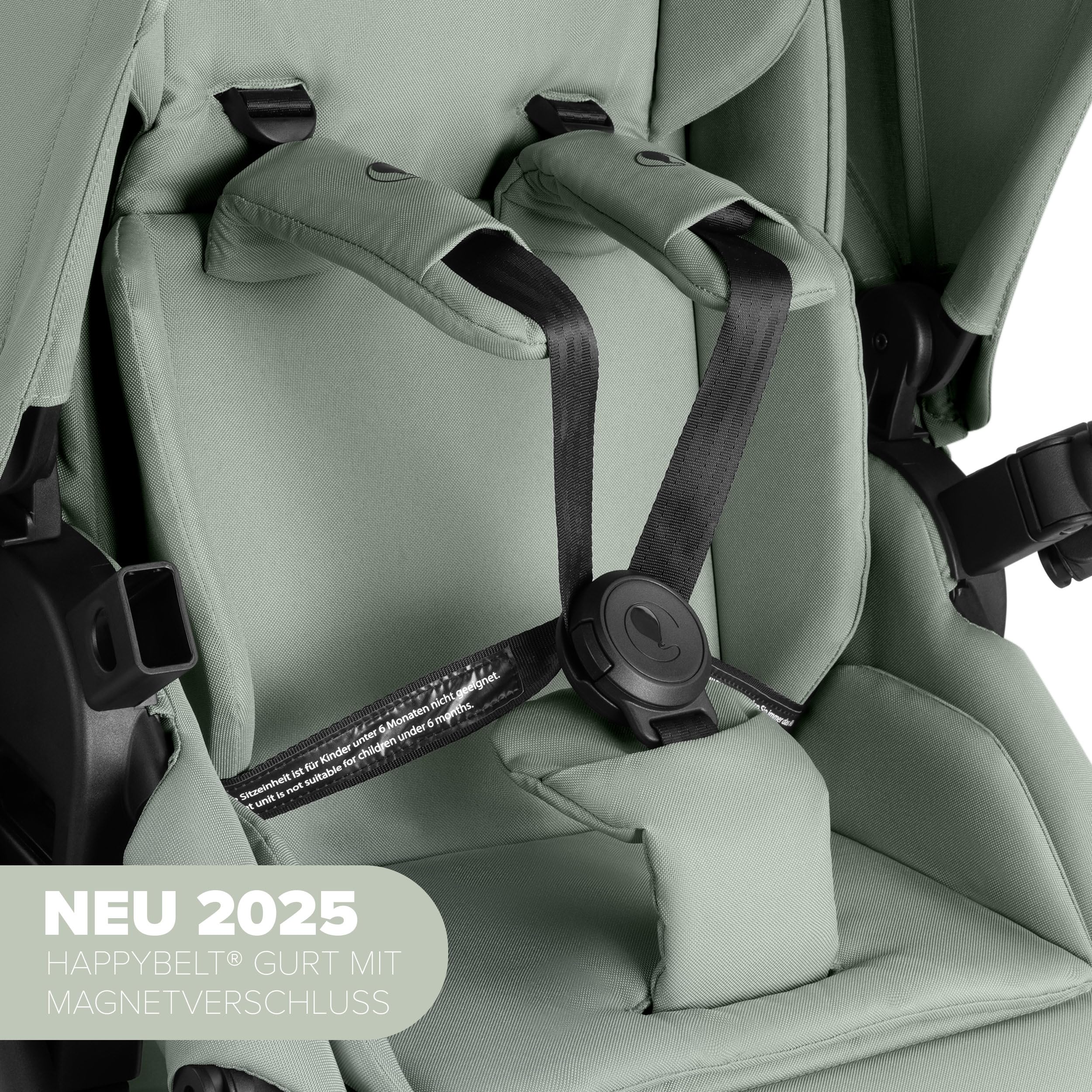 ABC Design Kinderwagen Salsa 5 Air Pine - 2in1 Kombi-Kinderwagen ab Geburt mit Luftreifen, Federung & großer Babywanne