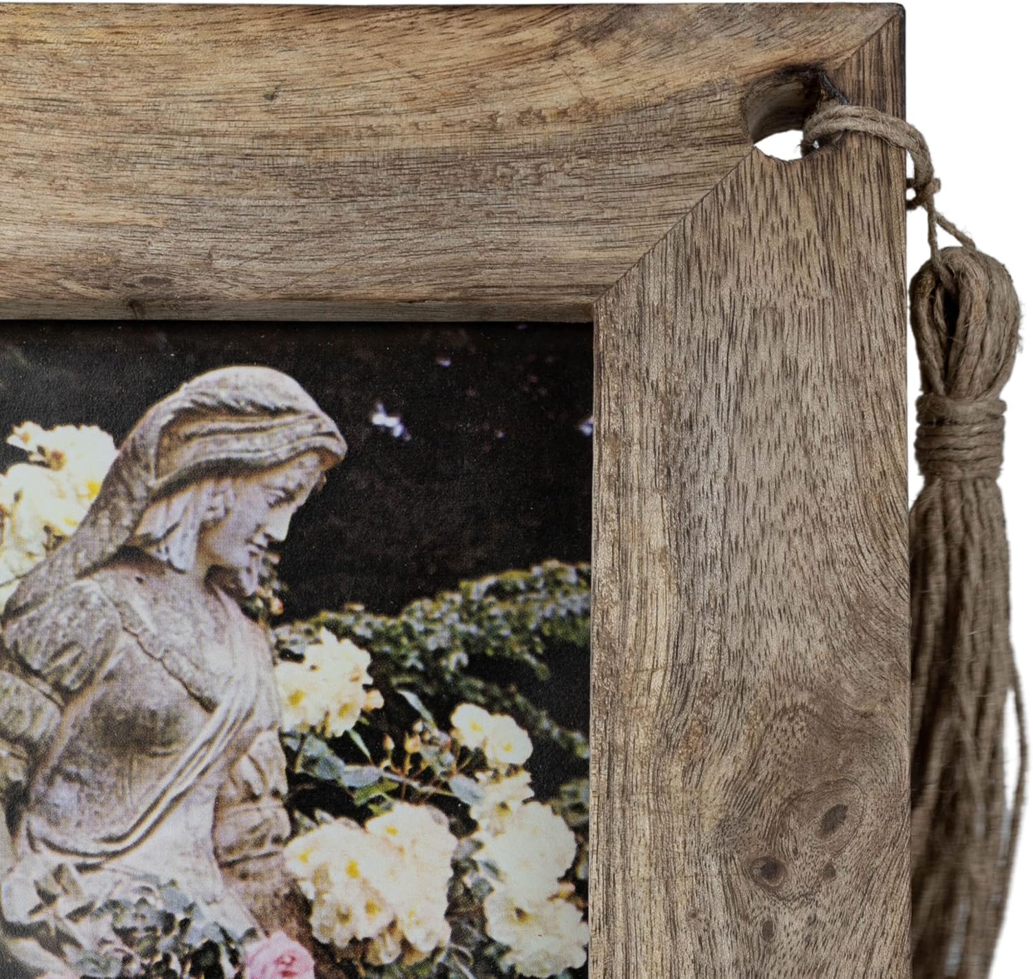 Foreside Home and Garden Tasseled 5X7 Wood Photo Frame - Foreside Home & Garden