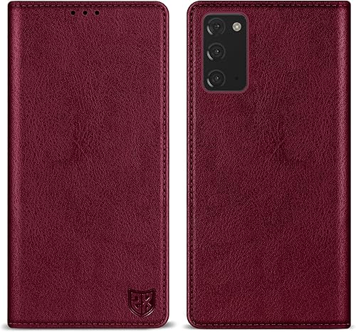 Miniatura 1 de ZZXX Funda tipo cartera para Samsung Galaxy Note 20 con bloqueo RFID, soporte de ranura para tarjetas, funda protectora de cuero magnético fuerte