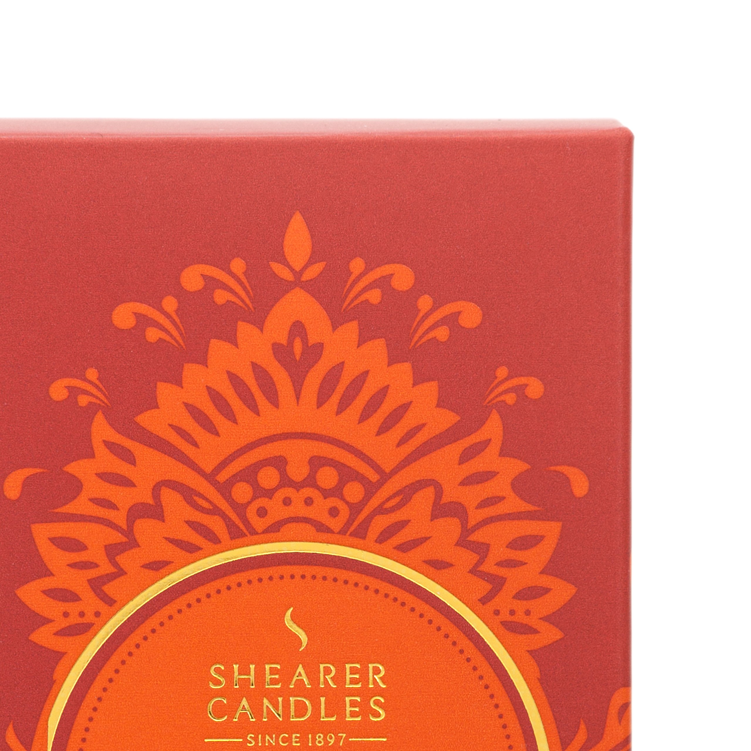 Shearer Świece Victorian Winter SD0503 100 ml pomarańczowy dyfuzor zapachowy w przezroczystej szklanej butelce z patyczkami trzcinowymi, pomarańczowe